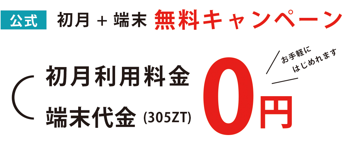 0円キャンペーン